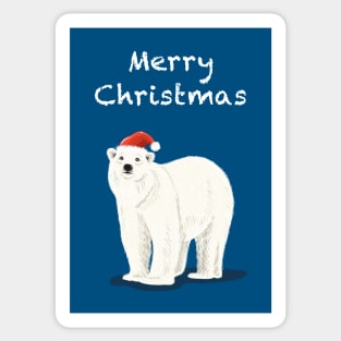 Merry Christmas Polar Bear Sticker